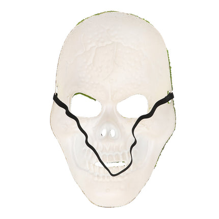 Maska na Halloween Zielona Czaszka