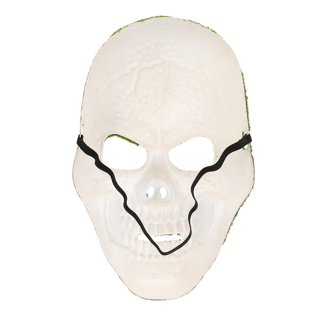Maska na Halloween Zielona Czaszka