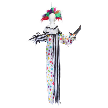 Dekoracja wisząca na Halloween Kolorowy klaun 1,20 m