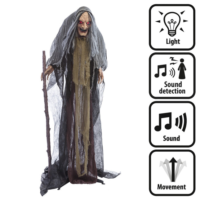 Halloweenowa lalka czarownica 1,6 m