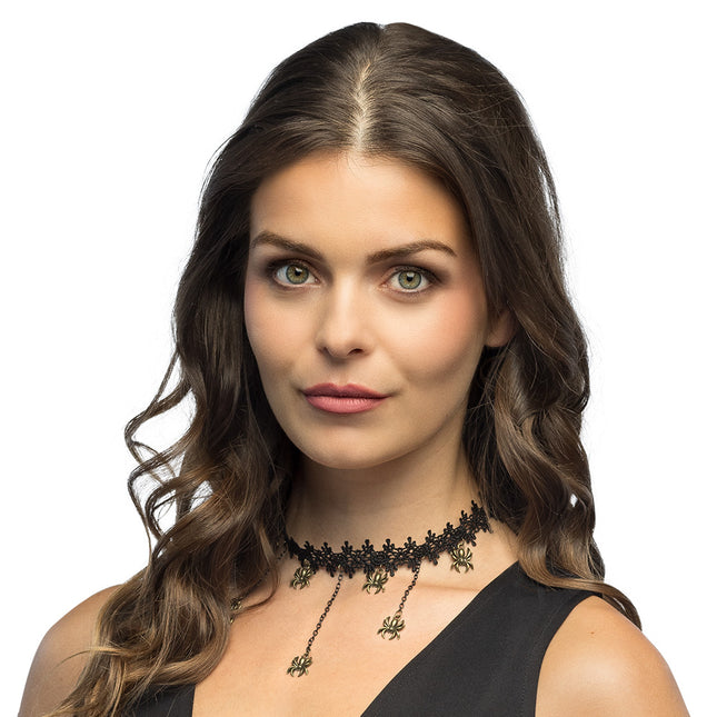 Naszyjnik na Halloween Choker Pająk