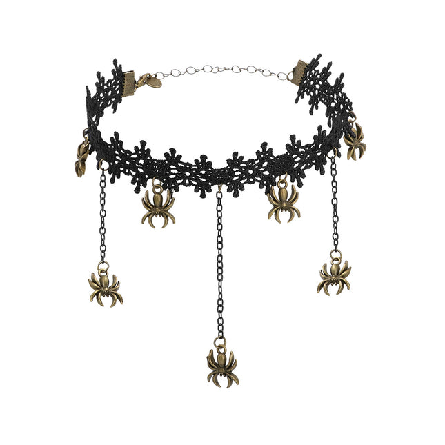 Naszyjnik na Halloween Choker Pająk
