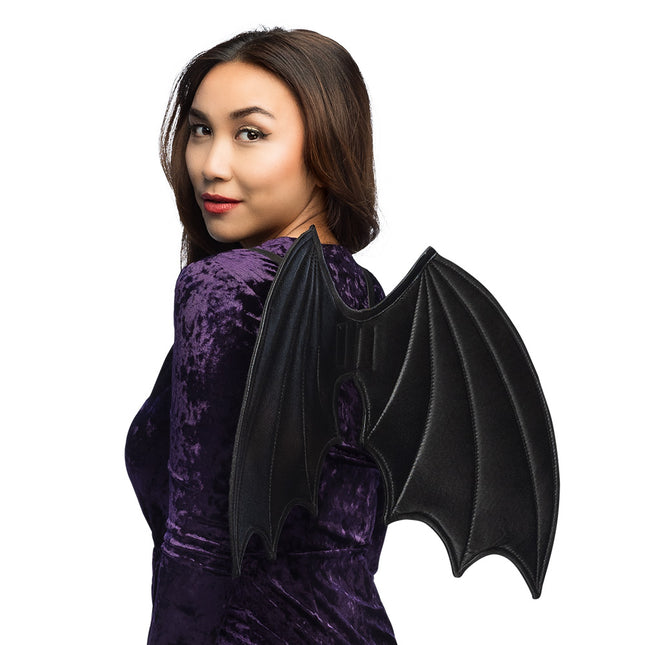Skrzydła na Halloween Czarny nietoperz 61 cm
