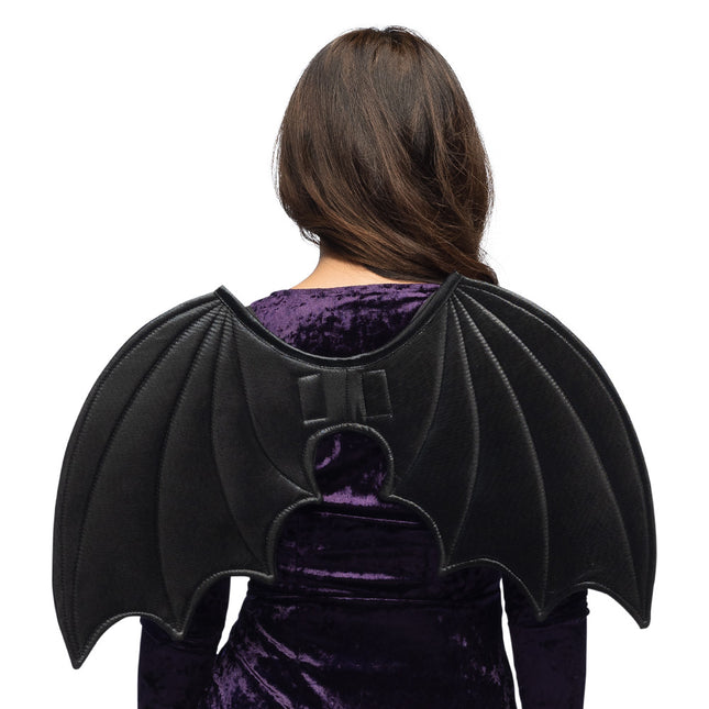 Skrzydła na Halloween Czarny nietoperz 61 cm