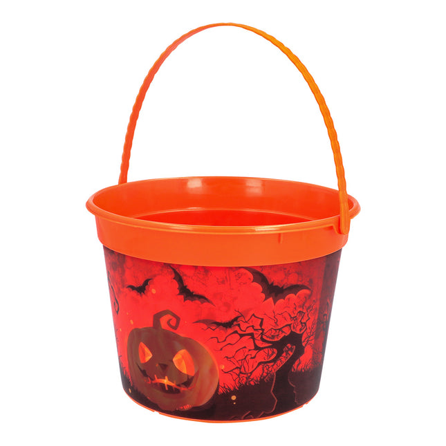 Wiaderko na Halloween Pomarańczowa dynia