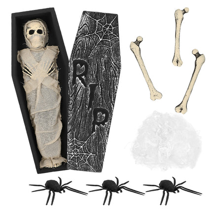 Zestaw dekoracji na Halloween Mumia 8 elementów