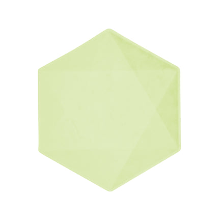 6 zielonych talerzy 20,8x18,1 cm