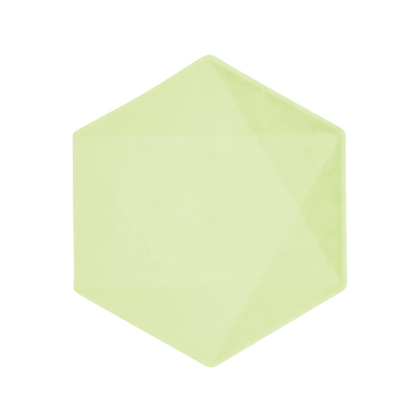 6 zielonych talerzy 20,8x18,1 cm