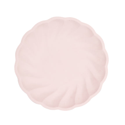 6 okrągłych talerzy 22,9 cm różowych
