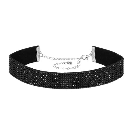 Naszyjnik typu choker Crystal – czarny