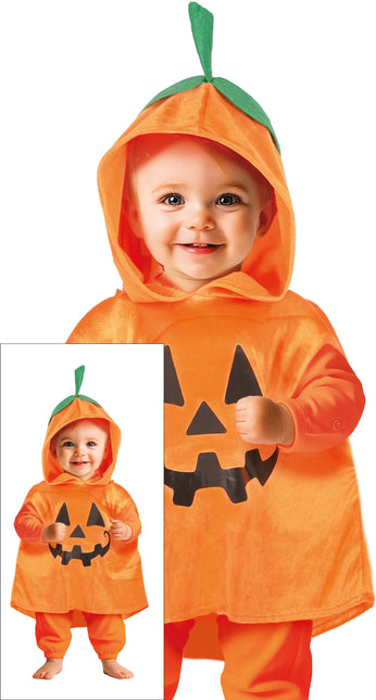 Ponczo dziecięce z pomponem na Halloween
