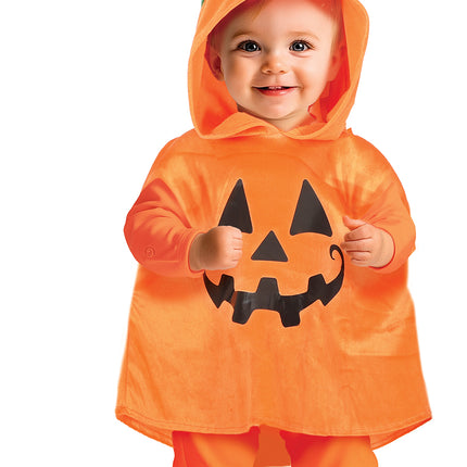 Ponczo dziecięce z pomponem na Halloween
