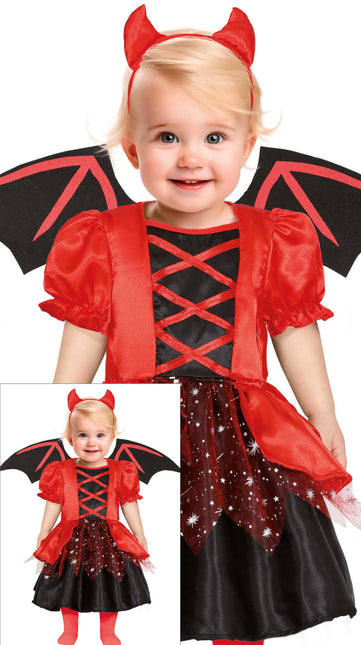 Kostium na Halloween Czerwono-Czarny Diabełek