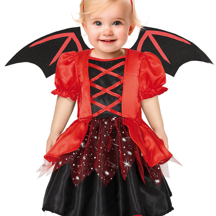 Kostium na Halloween Czerwono-Czarny Diabełek