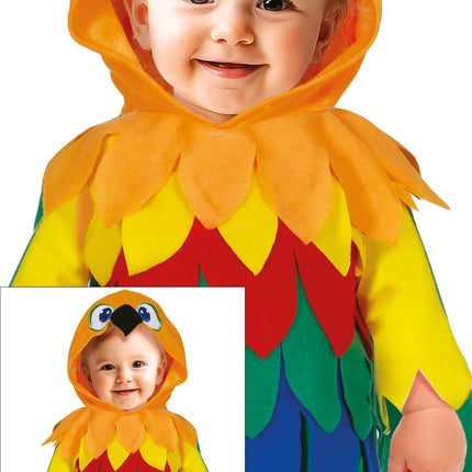 Kostium papugi Tęczowa koszulka dla niemowląt