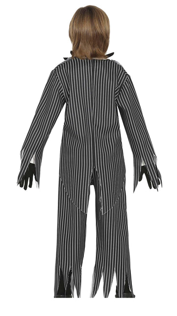 Kostium szkieletu na Halloween dla dziecka czarno-biały