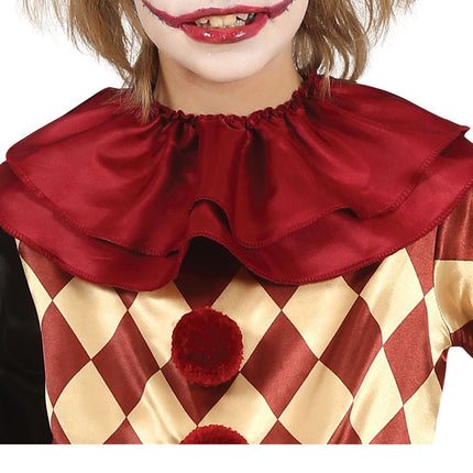 Kostium Klauna Horrora na Halloween dla dziecka czerwony