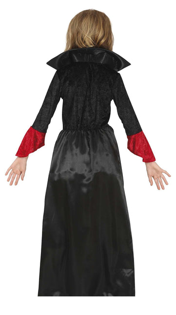 Kostium wampira na Halloween dla dziewczynki czerwony