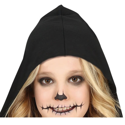 Kostium szkieletu na Halloween dla dziewczynki czarny