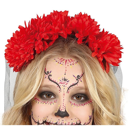 Kostium Dia De Los Muertos Dziewczynka Kwiatek