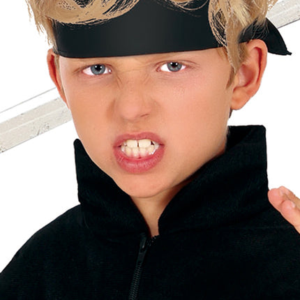 Kostium Ninja dla chłopca pomarańczowo-czarny