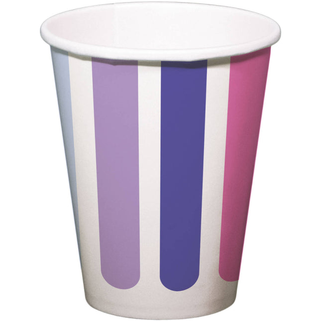Kubki papierowe Stripetastic 250ml /8