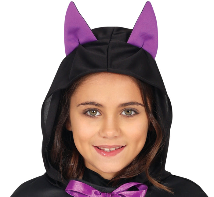 Halloweenowe Ponczo Dziewczynki Nietoperze