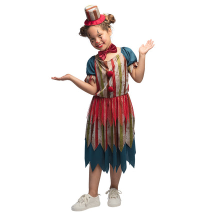 Sukienka na Halloween dla dziewczynki klauna