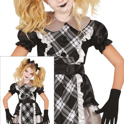 Lalka porcelanowa w stroju na Halloween
