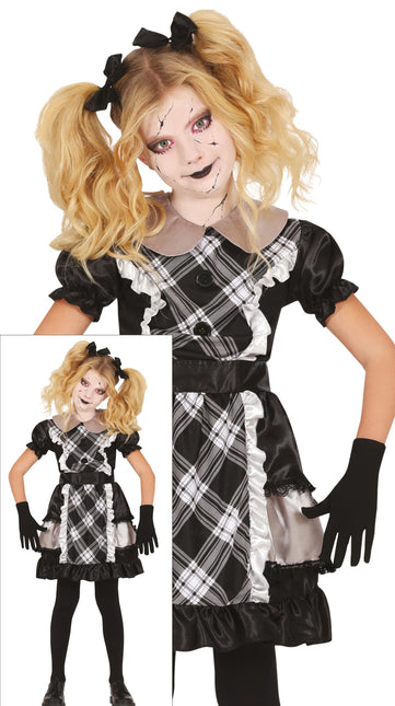 Lalka porcelanowa w stroju na Halloween