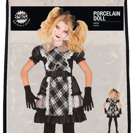Lalka porcelanowa w stroju na Halloween