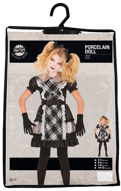 Lalka porcelanowa w stroju na Halloween