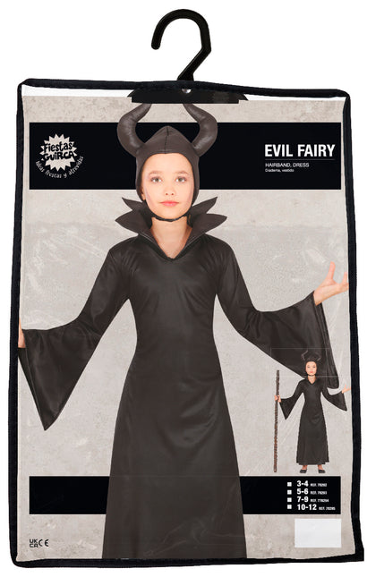 Sukienka na Halloween dla dziewczynki - wściekła wróżka