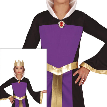 Sukienka na Halloween fioletowa dziewczyna królowa