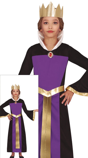 Sukienka na Halloween fioletowa dziewczyna królowa