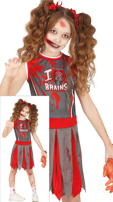 Strój na Halloween Dziewczyna Zombie Cheerleaderka