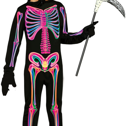Kostium na Halloween dla dziecka neonowy szkielet