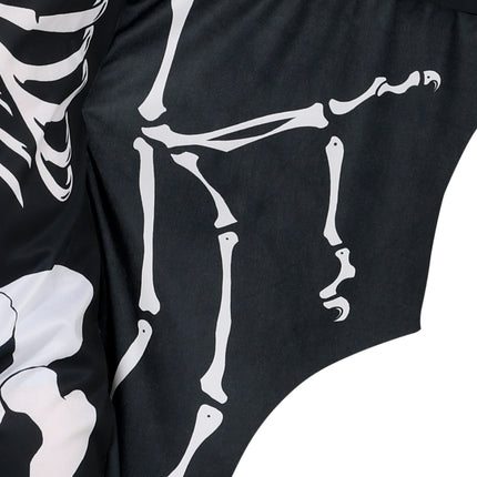 Kostium na Halloween Czarny Biały Dziecięcy Szkielet Nietoperza