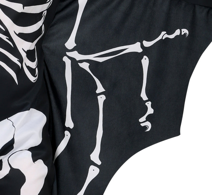 Kostium na Halloween Czarny Biały Dziecięcy Szkielet Nietoperza