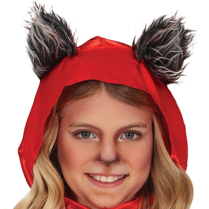 Kostium na Halloween Dziewczynka Czerwony Kapturek Wilk