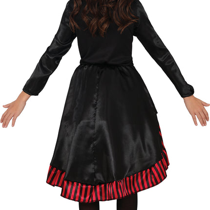 Sukienka na Halloween Czerwono Czarna Gotycka Dziewczyna