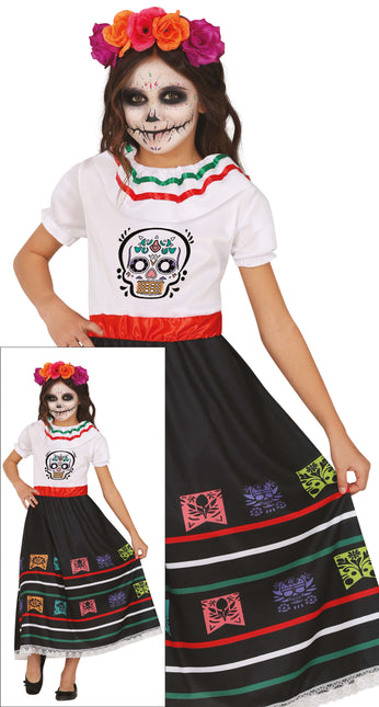 Dia De Los Muertos Sukienka Dziewczyna Czaszka