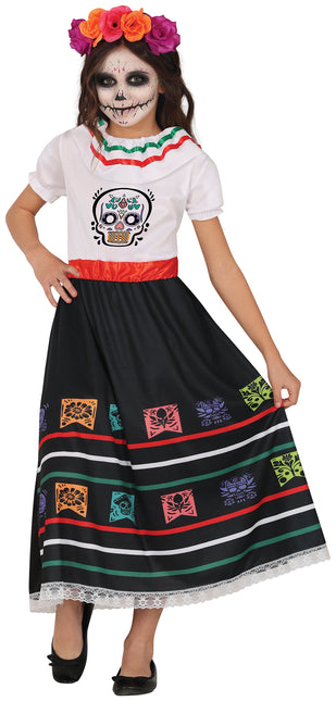 Dia De Los Muertos Sukienka Dziewczyna Czaszka