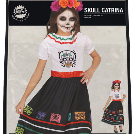 Dia De Los Muertos Sukienka Dziewczyna Czaszka