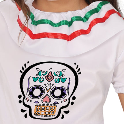 Dia De Los Muertos Sukienka Dziewczyna Czaszka