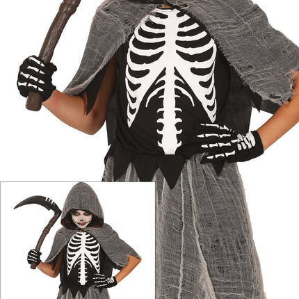 Sukienka na Halloween dla dziewczynki Żniwiarz Szkielet