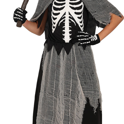 Sukienka na Halloween dla dziewczynki Żniwiarz Szkielet