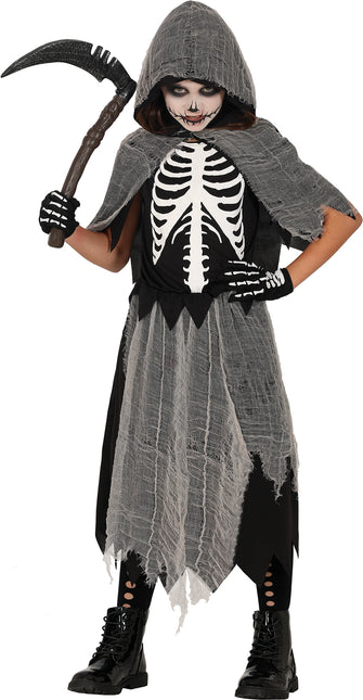 Sukienka na Halloween dla dziewczynki Żniwiarz Szkielet