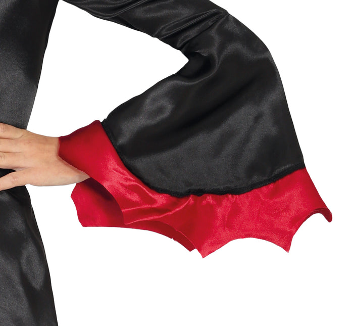 Kostium na Halloween Czarny Czerwony Dziewczyna Wampir Długi