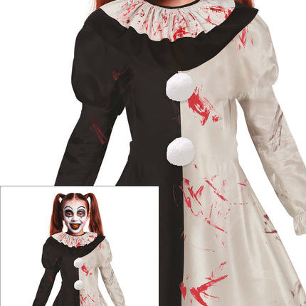 Strój na Halloween dla dziewczynki Straszny klaun